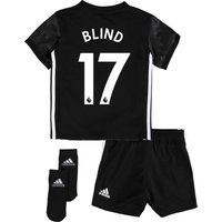 Manchester United Away Baby Kit 2017-18 With Blind 17 Printing, Black