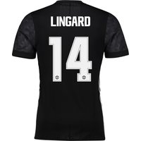 Manchester United Away Adi Zero Cup Shirt 2017-18 With Lingard 14 Prin, Black