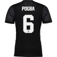 Manchester United Away Adi Zero Cup Shirt 2017-18 With Pogba 6 Printin, Black