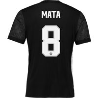 Manchester United Away Cup Shirt 2017-18 With Mata 8 Printing, Black
