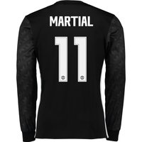 Manchester United Away Cup Shirt 2017-18 - Long Sleeve With Martial 11, Black