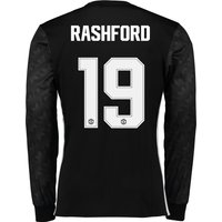 Manchester United Away Cup Shirt 2017-18 - Long Sleeve With Rashford 1, Black