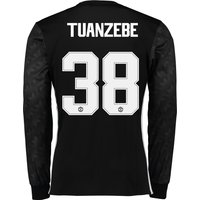 Manchester United Away Cup Shirt 2017-18 - Long Sleeve With Tuanzebe 3, Black