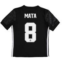 Manchester United Away Cup Shirt 2017-18 - Kids With Mata 8 Printing, Black