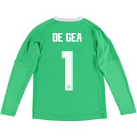 Manchester United Away Goalkeeper Cup Shirt 2017-18 - Kids With De Gea, Green