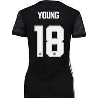 Manchester United Away Cup Shirt 2017-18 - Womens With Young 18 Printi, Black