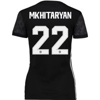 Manchester United Away Cup Shirt 2017-18 - Womens With Mkhitaryan 22 P, Black