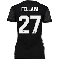 Manchester United Away Cup Shirt 2017-18 - Womens With Fellaini 27 Pri, Black