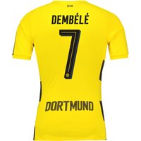 BVB Home Authentic Shirt 2017-18 With Dembélé 7 Printing, Yellow/Black