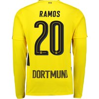 BVB Home Shirt 2017-18 - Long Sleeve With Ramos 20 Printing, Yellow/Black