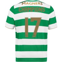 Celtic Home Shirt 2017-18 With Champions 17 Printing, Green/White