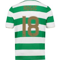 Celtic Home Shirt 2017-18 - No Sponsor With Rogic 18 Printing, Green/White