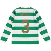 Celtic Home Shirt 2017-18 - Long Sleeve - Kids With Izaguirre 3 Printi, Green/White