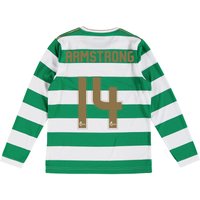 Celtic Home Shirt 2017-18 - Long Sleeve - Kids With Armstrong 14 Print, Green/White