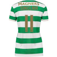 Celtic Home Shirt 2017-18 - Womens With Sinclair 11 Printing, Green/White