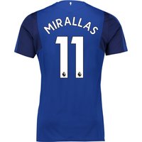 Everton Home Shirt 2017/18 - Junior With Mirallas 11 Printing, Blue