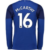 Everton Home Shirt 2017/18 - Junior - Long Sleeved With McCarthy 16 Pr, Blue