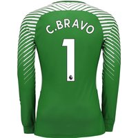 Manchester City Goalkeeper Shirt 2017-18 With C.Bravo 1 Printing, N/A