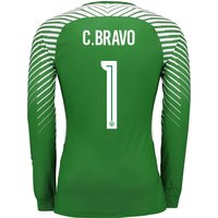 Manchester City Goalkeeper Cup Shirt 2017-18 With C.Bravo 1 Printing, N/A