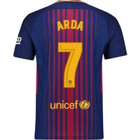 Barcelona Home Vapor Match Shirt 2017-18 With Arda 7 Printing, Red/Blue