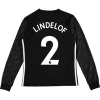 Manchester United Away Shirt 2017-18 - Kids - Long Sleeve With Lindelo, N/A