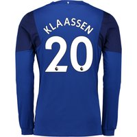 Everton Home Shirt 2017/18 - Long Sleeved With Klaassen 20 Printing, Blue
