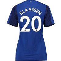 Everton Home Shirt 2017/18 - Womens With Klaassen 20 Printing, Blue