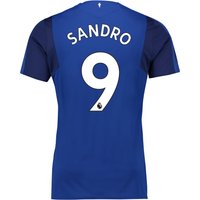 Everton Home Shirt 2017/18 With Sandro 9 Printing, Blue