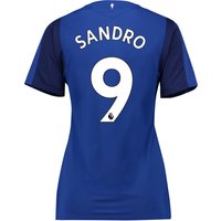Everton Home Shirt 2017/18 - Womens With Sandro 9 Printing, Blue