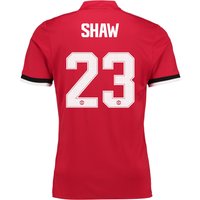 Manchester United Home Cup Shirt 2017-18 With Shaw 23 Printing, N/A