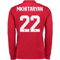 Manchester United Home Cup Shirt 2017-18 - Long Sleeve With Mkhitaryan, N/A