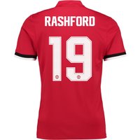 Manchester United Home Cup Shirt 2017-18 - Kids With Rashford 19 Print, N/A