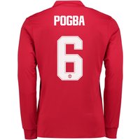 Manchester United Home Cup Shirt 2017-18 - Kids - Long Sleeve With Pog, N/A