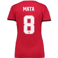 Manchester United Home Cup Shirt 2017-18 - Womens With Mata 8 Printing, N/A