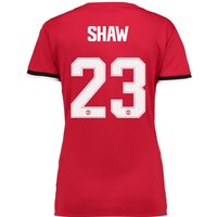 Manchester United Home Cup Shirt 2017-18 - Womens With Shaw 23 Printin, N/A