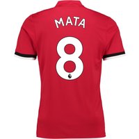 Manchester United Home Shirt 2017-18 With Mata 8 Printing, N/A