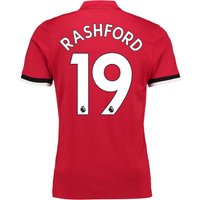 Manchester United Home Shirt 2017-18 With Rashford 19 Printing, N/A