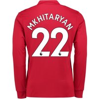 Manchester United Home Shirt 2017-18 - Long Sleeve With Mkhitaryan 22, N/A