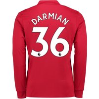 Manchester United Home Shirt 2017-18 - Long Sleeve With Darmian 36 Pri, N/A