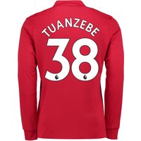 Manchester United Home Shirt 2017-18 - Long Sleeve With Tuanzebe 38 Pr, N/A