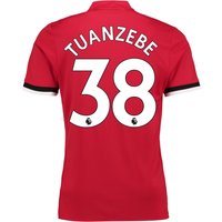 Manchester United Home Shirt 2017-18 - Kids With Tuanzebe 38 Printing, N/A
