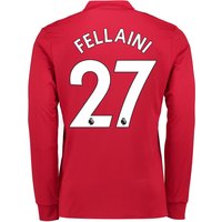 Manchester United Home Shirt 2017-18 - Kids - Long Sleeve With Fellain, N/A