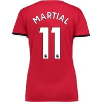 Manchester United Home Shirt 2017-18 - Womens With Martial 11 Printing, N/A
