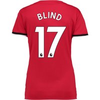 Manchester United Home Shirt 2017-18 - Womens With Blind 17 Printing, N/A