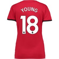 Manchester United Home Shirt 2017-18 - Womens With Young 18 Printing, N/A