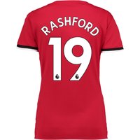 Manchester United Home Shirt 2017-18 - Womens With Rashford 19 Printin, N/A