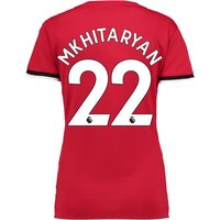Manchester United Home Shirt 2017-18 - Womens With Mkhitaryan 22 Print, N/A