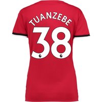 Manchester United Home Shirt 2017-18 - Womens With Tuanzebe 38 Printin, N/A