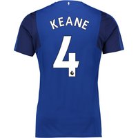 Everton Home Shirt 2017/18 - Junior With Keane 4 Printing, Blue