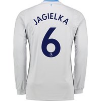 Everton Away Shirt 2017/18 - Long Sleeved With Jagielka 6 Printing, Black